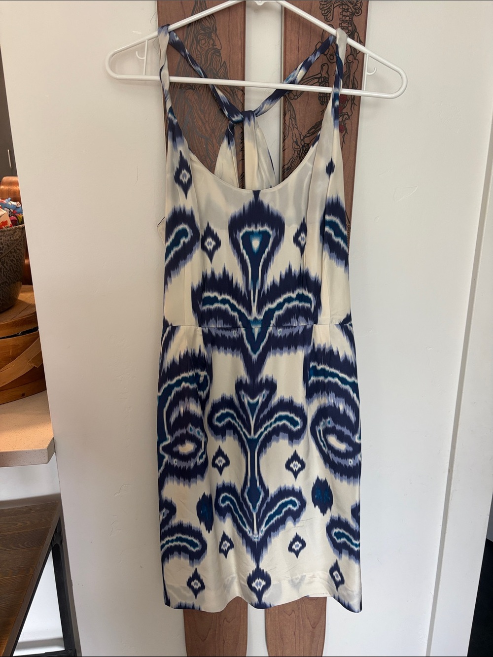 Banana Republic Navy & White Ikat Mini Dress